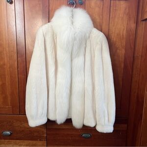 Elegant Mink Fur Coat with Fox Fur Collar-stroller style by Fur Method